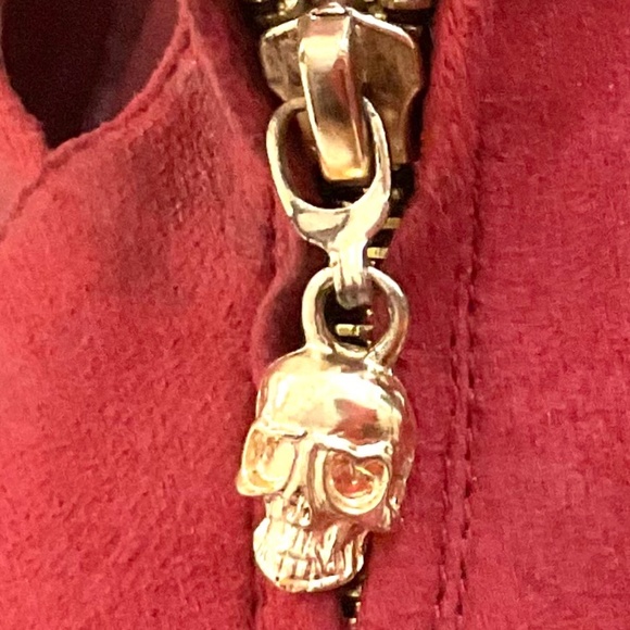 Red Suede Zipper Platform Heels | Statement Night Out Shoes Head Turners Sz 6.5 - Picture 15 of 15